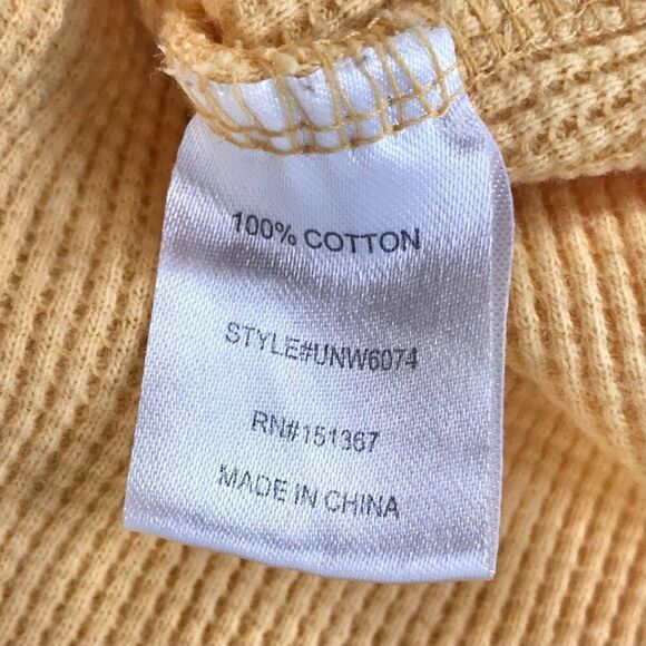 Womens Vintage Y2K Style Yellow Casual Short Sleeve Ribbed Ruched Crop Top / S - Picture 6 of 7